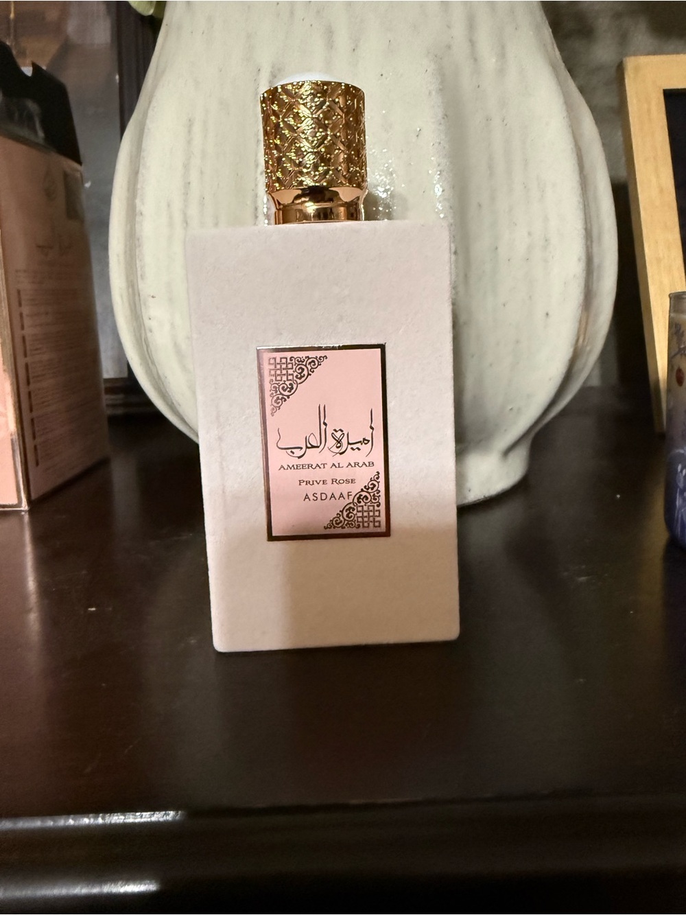 Amierat Al Arab Prive Rose Asdaaf Pink Velvet Perfume Bottle